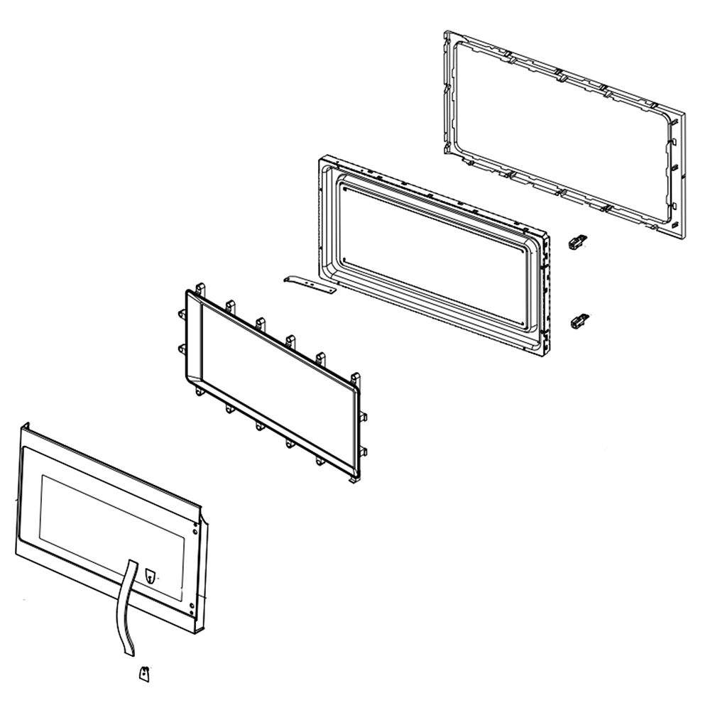 Whirlpool Microwave Door Assembly (Stainless) W10893415