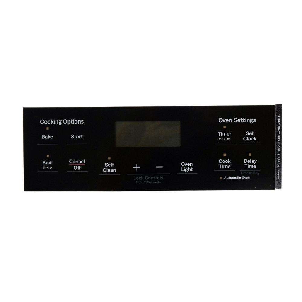 GE Range Faceplate Graphics (Black) WB07X26647