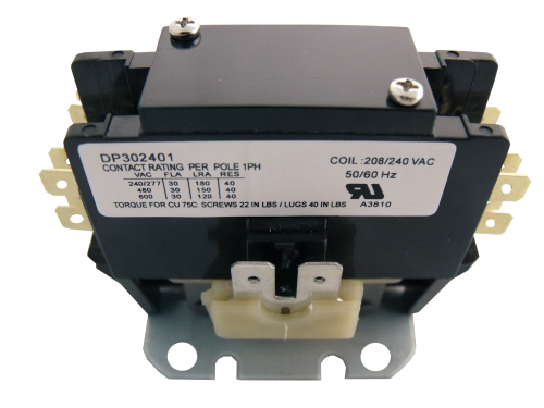 Supco Contactor 30A 240V 1.5 Pole DP302401