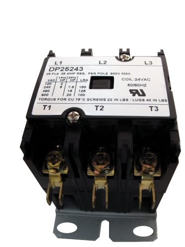 Supco Contactor 25A 24V 3 Pole DP25243