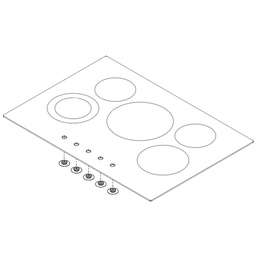 [RPW1040670] Frigidaire Cooktop Main Top Assembly (Black) 305638977
