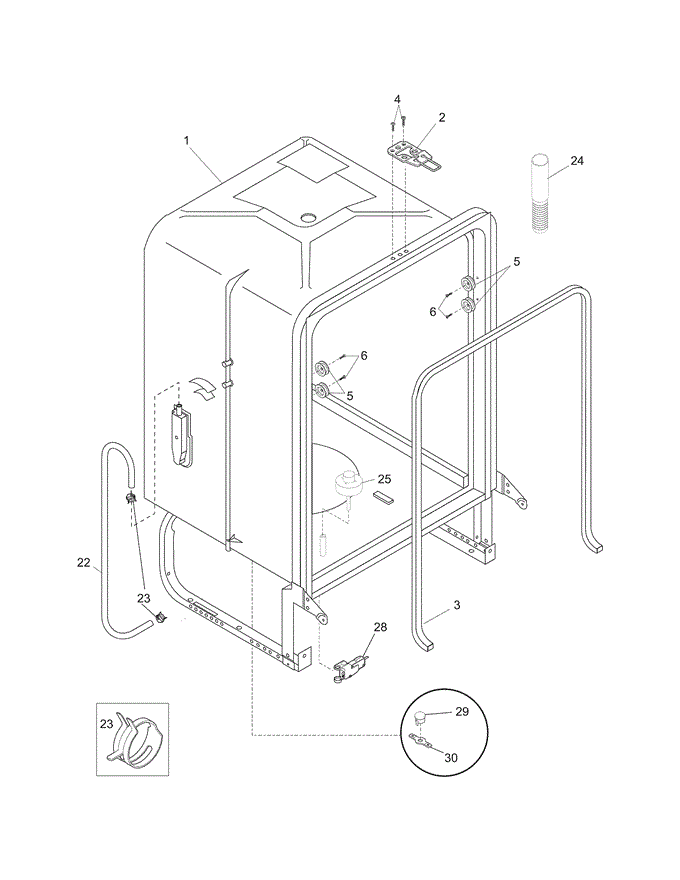 [RPW297] Frigidaire Dishwasher Tub Assembly 154729502