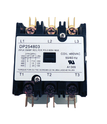 [RPW2000360] Supco Contactor 25A 480V 3 Pole DP254803