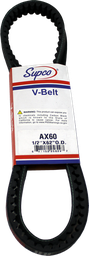 [RPW2001154] Supco Molded Cogged V Belt 62&quot; Part # AX60